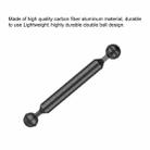 PULUZ  7 inch 18cm Length 20.8mm Diameter Dual Balls Carbon Fiber Floating Arm, Ball Diameter: 25mm(Black) - 4