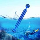 PULUZ  7 inch 17.7cm Length 20.8mm Diameter Dual Balls Carbon Fiber Floating Arm, Ball Diameter: 25mm(Blue) - 1