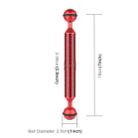 PULUZ  7 inch 18cm Length 20.8mm Diameter Dual Balls Carbon Fiber Floating Arm, Ball Diameter: 25mm(Red) - 3