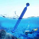 PULUZ  9 inch 23cm Length 20.8mm Diameter Dual Balls Carbon Fiber Floating Arm, Ball Diameter: 25mm(Blue) - 1