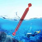PULUZ  9 inch 23cm Length 20.8mm Diameter Dual Balls Carbon Fiber Floating Arm, Ball Diameter: 25mm(Red) - 1