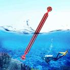 PULUZ 11 inch 28cm Length 20.8mm Diameter Dual Balls Carbon Fiber Floating Arm, Ball Diameter: 25mm(Red) - 1