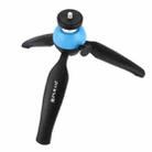 [US Warehouse] PULUZ Pocket Mini Tripod Mount with 360 Degree Ball Head for Smartphones, GoPro, DSLR Cameras(Blue) - 3