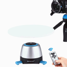 PULUZ Electronic 360 Degree Rotation Panoramic Tripod Head + Round Tray with Control Remote for Smartphones, GoPro, DSLR Cameras(Blue) - 1