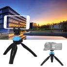 PULUZ Pocket Mini Tripod Mount with 360 Degree Ball Head & Phone Clamp for Smartphones(Blue) - 1