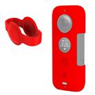PULUZ Silicone Protective Case with Lens Cover for Insta360 ONE X(Red) - 1