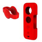 PULUZ Silicone Protective Case with Lens Cover for Insta360 ONE X(Red) - 2