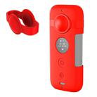 PULUZ Silicone Protective Case with Lens Cover for Insta360 ONE X(Red) - 6