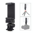 PULUZ 1/4 inch Screw Thread Cold Shoe Tripod Mount Adapter with Phone Clamp - 1