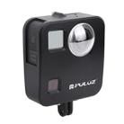 PULUZ for GoPro Fusion Housing Shell CNC Aluminum Alloy Protective Cage with Basic Mount & Lens Caps(Black) - 1