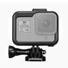 PULUZ for GoPro HERO8 Black Standard Border ABS Plastic Frame Mount Protective Case with Base Buckle & Long Screw(Black) - 1