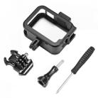 PULUZ for GoPro HERO8 Black Standard Border Aluminum Alloy Frame Mount Protective Case with Base Buckle & Long Screw(Black) - 7
