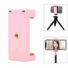 PULUZ Selfie Sticks Tripod Mount Phone Clamp with 1/4 inch Screw Holes & Cold Shoe Base(Pink) - 1