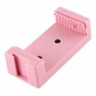 PULUZ Selfie Sticks Tripod Mount Phone Clamp with 1/4 inch Screw Holes & Cold Shoe Base(Pink) - 2