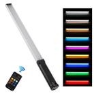 PULUZ RGB Colorful Photo LED Stick Adjustable Color Temperature Handheld LED Fill Light with Remote Control(Black) - 1