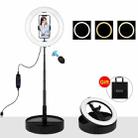 PULUZ 10.2 inch 26cm USB 3 Modes Dimmable Dual Color Temperature LED Curved  Ring Vlogging Selfie Photography Video Lights with Bluetooth Remote Shutter & Folding Desktop Holder & Phone Clamp(Black) - 1