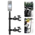 PULUZ Cycling Quick Release Bracket with 150cm Selfie Stick Set, Double Dual-heads Crabs Clamps Handlebar Fixed Mount (Black) - 1