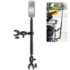 PULUZ Cycling Quick Release Bracket with 150cm Selfie Stick Set, Dual-heads Crab & Single Heads Clamps Handlebar Fixed Mount (Black) - 1