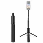 PULUZ 1.22m Retractable Invisible Selfie Stick with Tripod For Insta360 X4 / X3 (Black) - 1