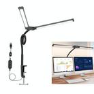 PULUZ Gooseneck Tube LED Fill Light Double Head Clip Desk Lamp (Black) - 1