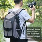PULUZ 3-Fold 14W Solar Power Outdoor Portable Dual Shoulders Backpack Camera Bag with USB Port & Earphone Hole(Grey) - 12