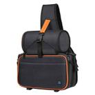 PULUZ Triangle Style SLR Camera Bag Sling Waterproof Backpack Shoulder Messenger Bags with Removable Lens Bag(Black) - 1
