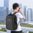 PULUZ Outdoor Portable Waterproof Scratch-proof Dual Shoulders Backpack Handheld PTZ Stabilizer Camera Bag with Rain Cover for Digital Camera, DJI Ronin-SC / Ronin-S (Black) - 9