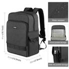 PULUZ Outdoor Portable Camera Dual Shoulders Backpack Laptop Bag (Black) - 2