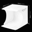 PULUZ 20cm Folding Portable 550LM Light Photo Lighting Studio Shooting Tent Box Kit with 6 Colors Backdrops (Black, White, Yellow, Red, Green, Blue), Unfold Size: 24cm x 23cm x 23cm - 2