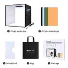 PULUZ 30cm Folding  High 97 CRI Ring Light Photo Lighting Studio Shooting Tent Box Kit with 6 Colors Backdrops (Black, White, Orange, Red, Green, Blue), Unfold Size: 30cm x 30cm x 30cm(Black) - 4