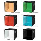 [US Warehouse] PULUZ 30cm Folding  High 97 CRI Ring Light Photo Lighting Studio Shooting Tent Box Kit with 6 Colors Backdrops (Black, White, Orange, Red, Green, Blue), Unfold Size: 30cm x 30cm x 30cm(Black) - 2