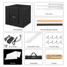 PULUZ 80cm Folding Portable 80W 9050LM White Light Photo Lighting Studio Shooting Tent Box Kit with 3 Colors (Black, White, Orange) Backdrops(US Plug) - 5