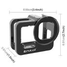 PULUZ for GoPro HERO12 Black /11 Black /10 Black /9 Black Thicken Housing Shell CNC Aluminum Alloy Protective Cage with Insurance Frame & 52mm UV Lens(Black) - 3