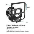 PULUZ for GoPro HERO12 Black /11 Black /10 Black /9 Black Thin Housing Shell CNC Aluminum Alloy Protective Cage with Insurance Frame & 52mm UV Lens(Black) - 7