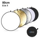 PULUZ 80cm 5 in 1 (Silver / Translucent / Gold / White / Black) Folding Photo Studio Reflector Board - 1