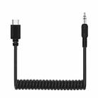 PULUZ 3.5mm TRRS Male to Type-C / USB-C Male Live Microphone Audio Adapter Spring Coiled Cable for Samsung, Huawei and Smartphones, Cable Stretching to 100cm(Black) - 2