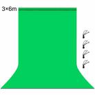 PULUZ 3m x 6m Photography Background Thickness Photo Studio Background Cloth Backdrop(Green) - 1
