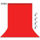 PULUZ 3m x 6m Photography Background Thickness Photo Studio Background Cloth Backdrop(Red) - 1