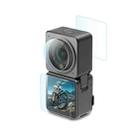 PULUZ 3 in 1 Lens + Front and Back LCD Display 9H 2.5D Tempered Glass Film for DJI Action 2 - 2