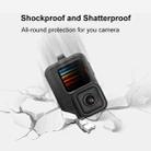 PULUZ for GoPro HERO12 Black /11 Black /10 Black /9 Black Silicone Protective Case + POM Side Interface Cover with Wrist Strap & Lens Cover(Black) - 5