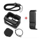 PULUZ for GoPro HERO12 Black /11 Black /10 Black /9 Black Silicone Protective Case + POM Side Interface Cover with Wrist Strap & Lens Cover(Black) - 8
