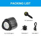 PULUZ 40m Underwater LED Photography Fill Light 1000LM 3.7V/1100mAh Diving Light for GoPro Hero11 Black / HERO10 Black / HERO9 Black /HERO8 / HERO7 /6 /5 /5 Session /4 Session /4 /3+ /3 /2 /1, Insta360 ONE R, DJI Osmo Action and Other Action Cameras(Black) - 7