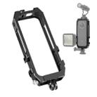 PULUZ Protective Cage Rig Housing Frame with Cold Shoe Mounts & Magnetic Folding Tripod Adapter for Insta360 ONE X2(Black) - 1