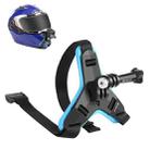 PULUZ Motorcycle Helmet Chin Strap Mount for GoPro, DJI Osmo Action and Other Action Cameras(Blue) - 1