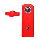 PULUZ Silicone Protective Case with Lens Cover for Ricoh Theta SC2 360 Panoramic Camera(Red) - 1