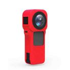 PULUZ Silicone Protective Case with Lens Cover for Insta360 One RS 1-Inch 360 Edition(Red) - 4
