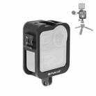PULUZ Aluminum Alloy Protective Cage Frame with Cold Shoe for GoPro Max (Black) - 1