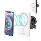 PULUZ 15W Magnetic Qi Wireless Charger Vlogging Phone Clamp Holder(White) - 1