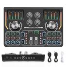 PULUZ OTG Lossless Live Broadcast Sound Card Bluetooth Recording Sound Mixer, Chinese Version(Black) - 1