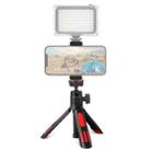 PULUZ Mini VLOG Selfie Stand Tripod with Phone Clamp for Smartphones(Red) - 1